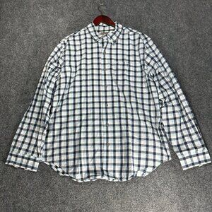 CE Schmidt Workwear Shirt Mens Large Button Down Blue Plaid Cotton Pocket